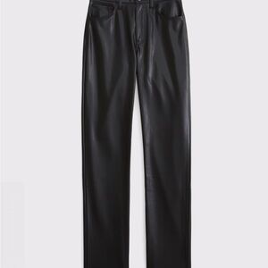 Abercrombie & Fitch High Rise 90s Straight Vegan Leather Pant